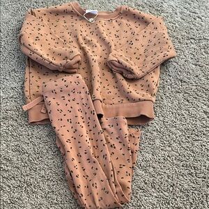 Zara Brown Pajama Set Matching Cozy Comfort